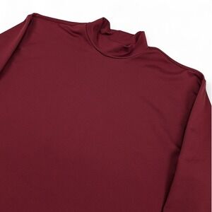 Y2K Nike Tiger‎ Woods Performance Mock Neck Shirt Mens 2XL Red Golf Athleisure